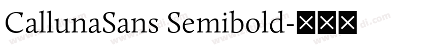 CallunaSans Semibold字体转换